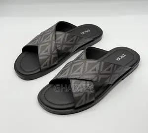 Dior Canvas Upper Crossed Men’S Sandals