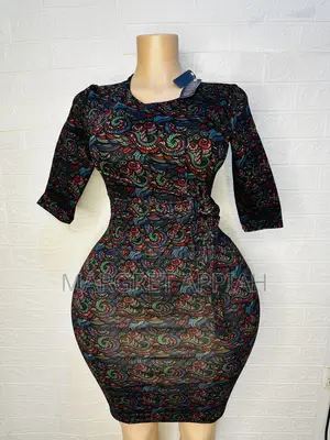 Side Wrap Tie Fitted Dress