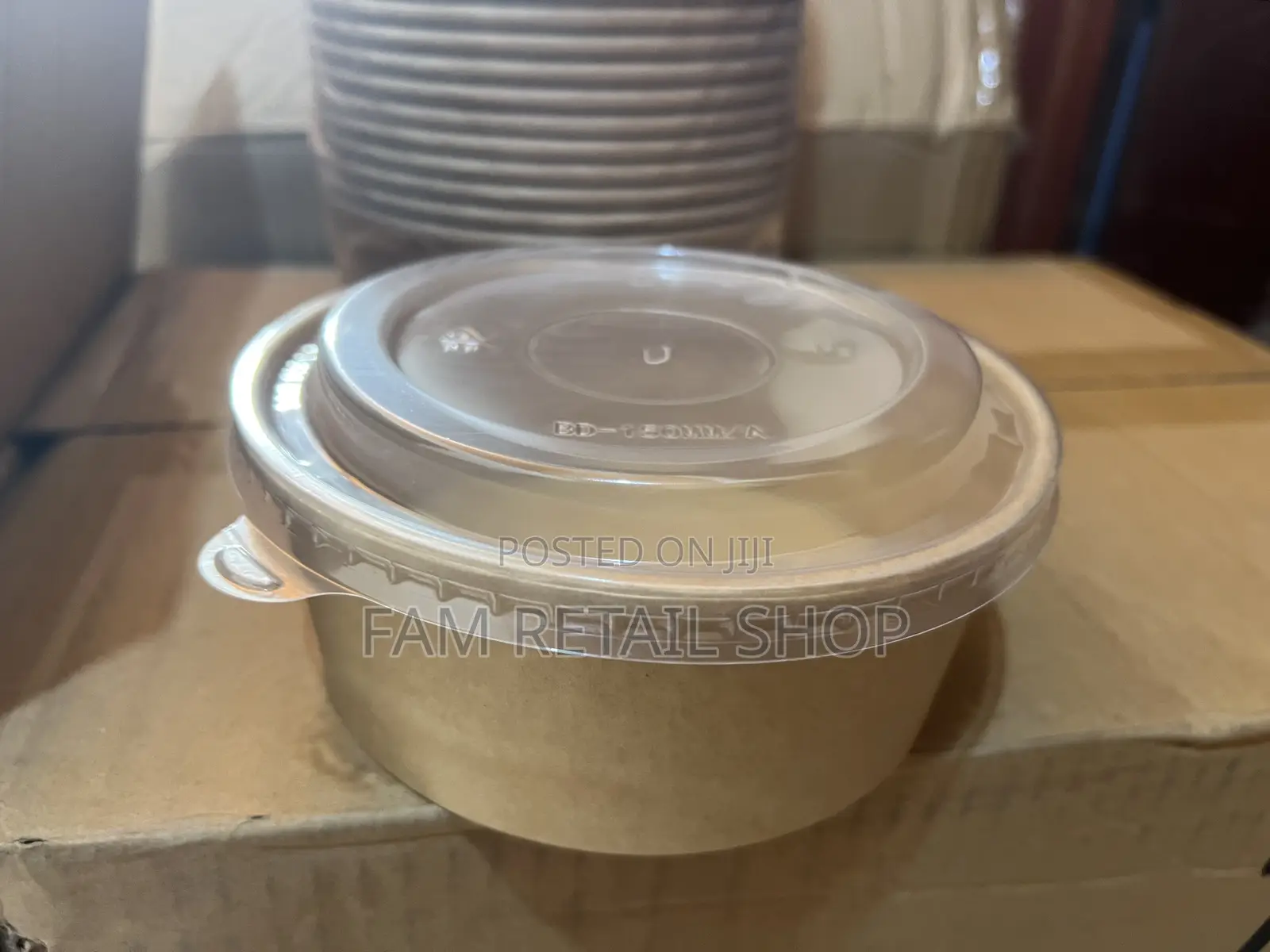 Kraft Paper Bowl + Lid(4 Sizes Available!) for Salad, Noodle, Rice Etc