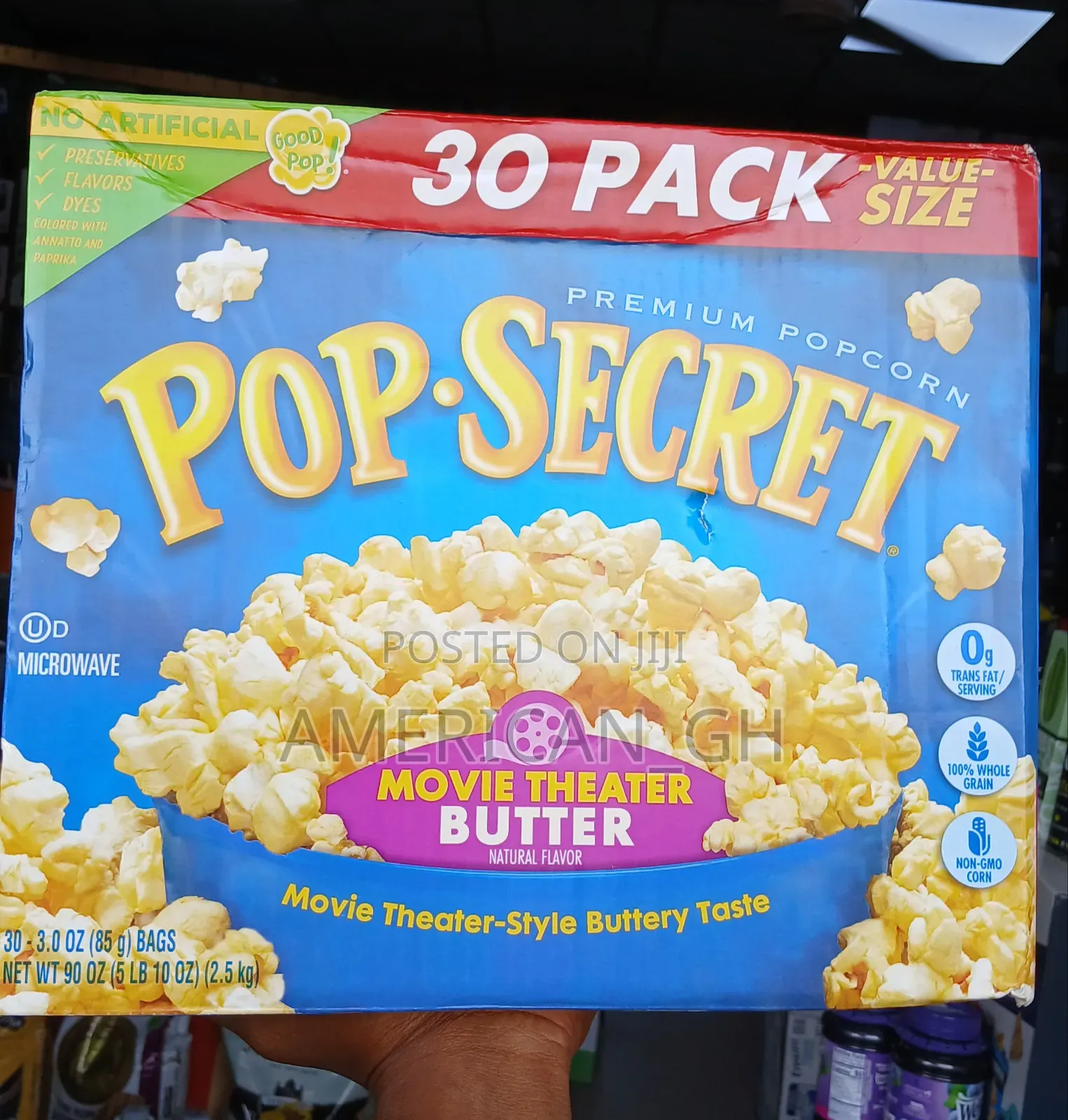Pop Secret Butter Microwave Popcorn, 30 Packs