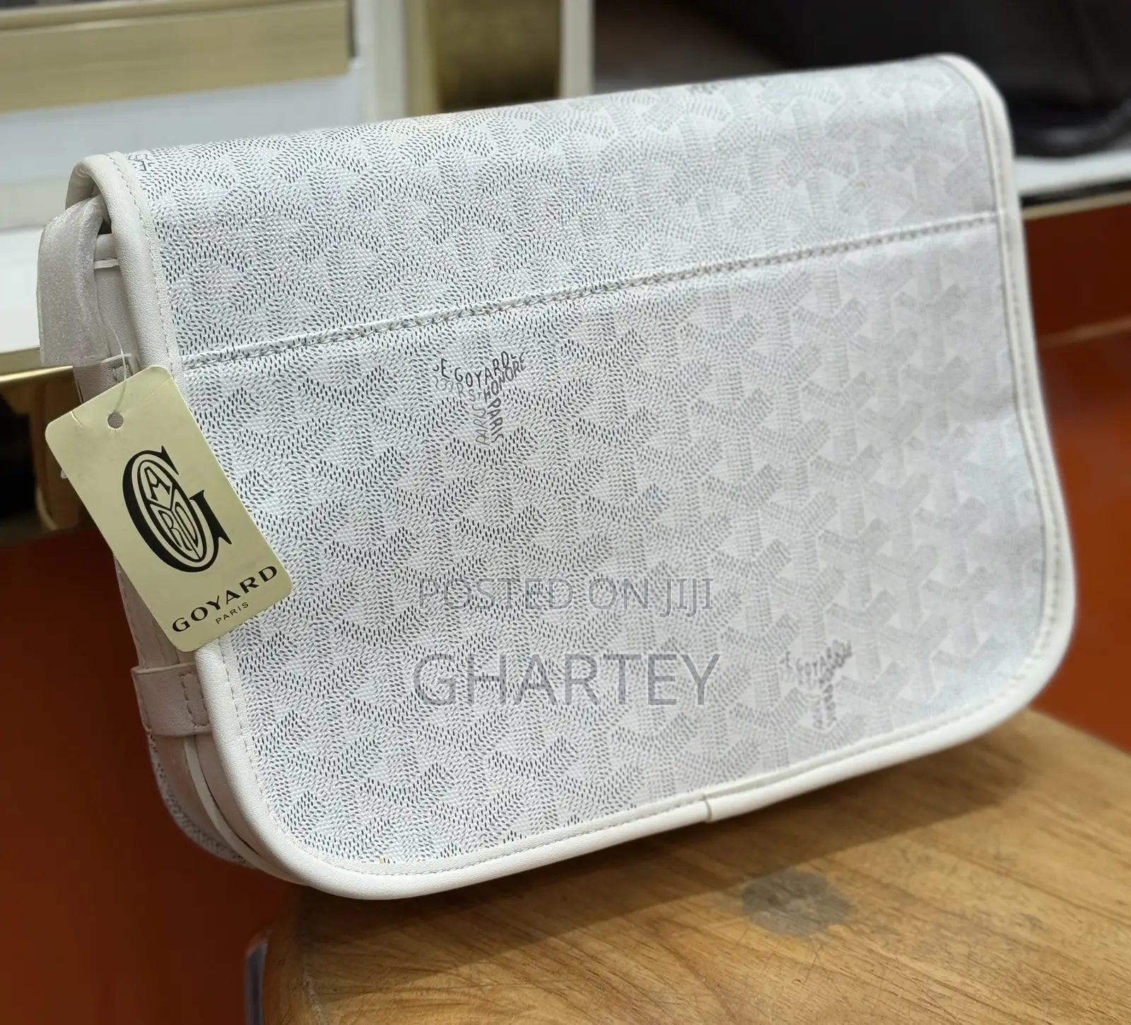 Authentic Designer Goyard Side Bag - White