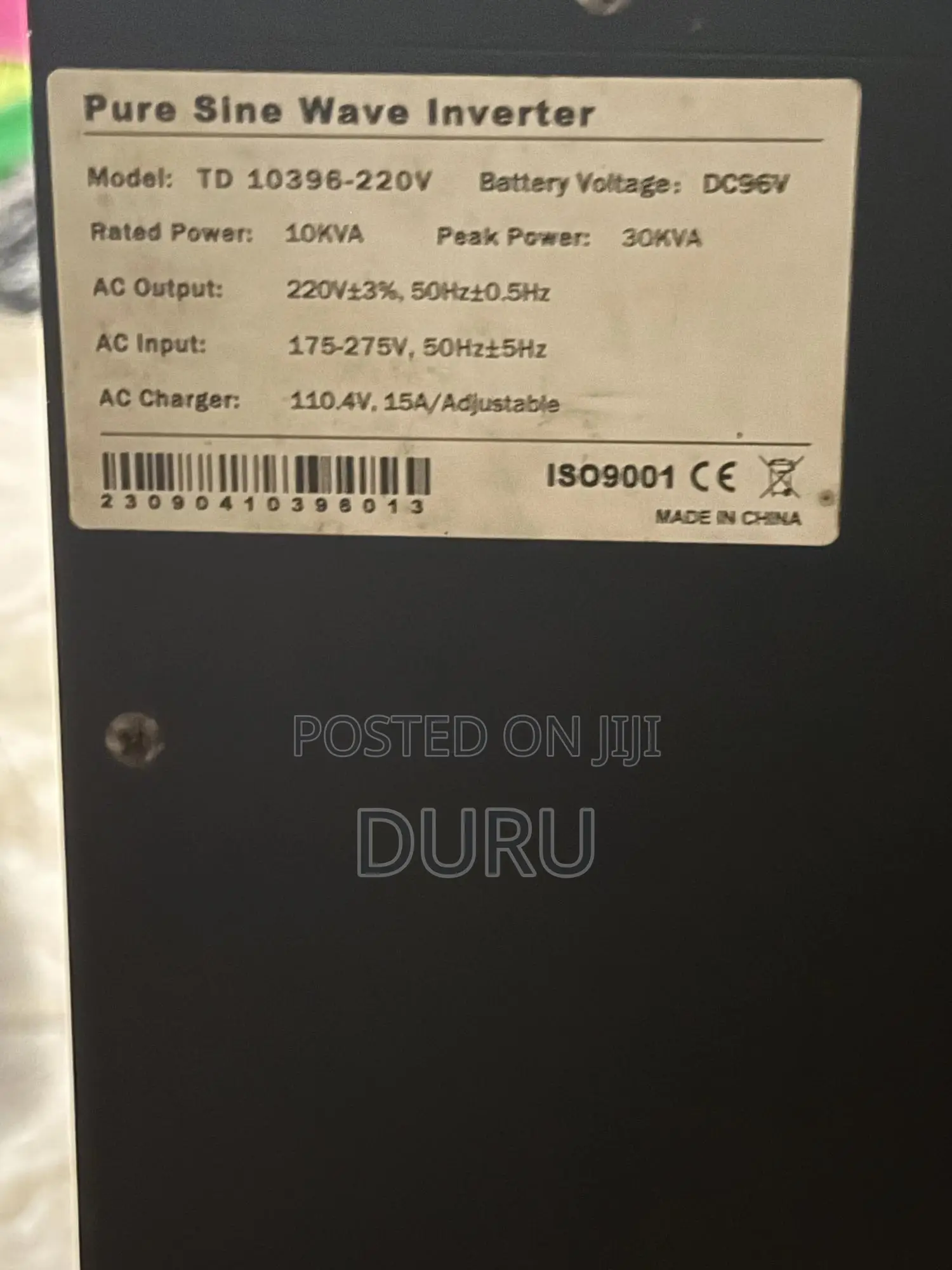 10kva Fore Solar Hybrid Inverter – 30kva Peak