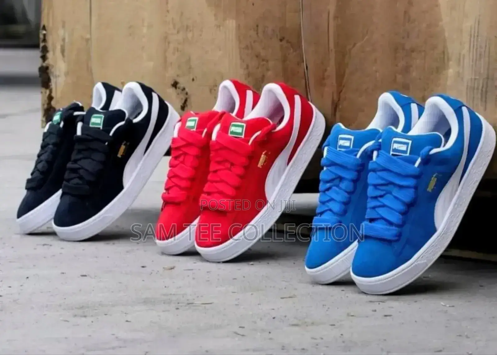 Original Puma Suede, All Black, Red/Puma White, Blue White.