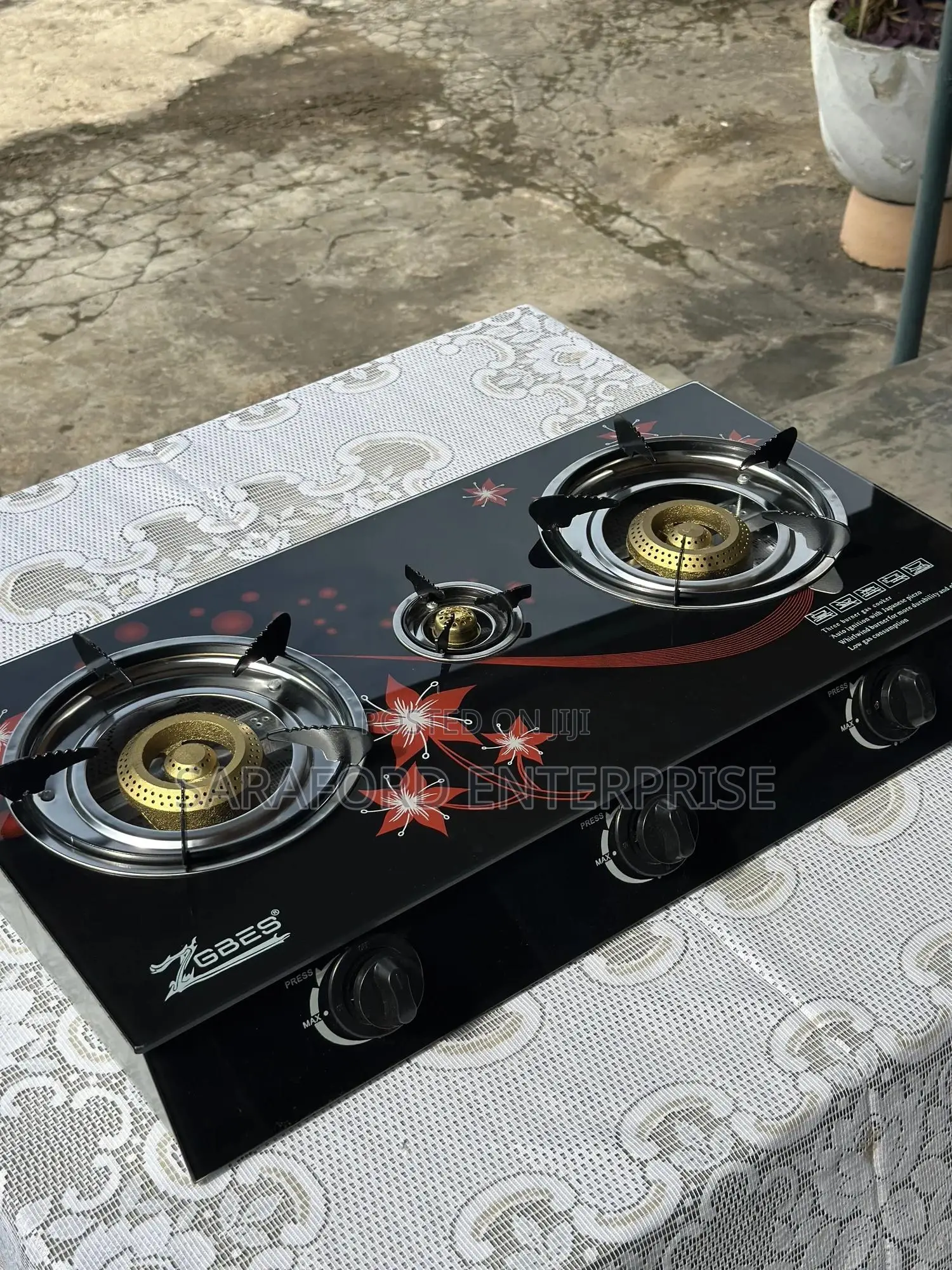 3 Burner Gas Stove(Glass Top)
