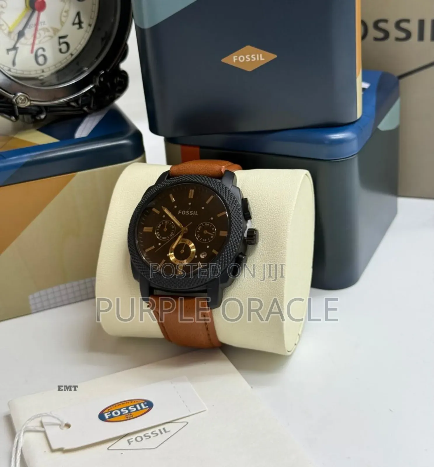 Fossil Chronograph Men's Watch With a Gold-Tone Case and Brown