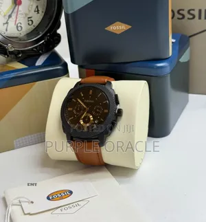 Fossil Chronograph Men's Watch With a Gold-Tone Case and Brown