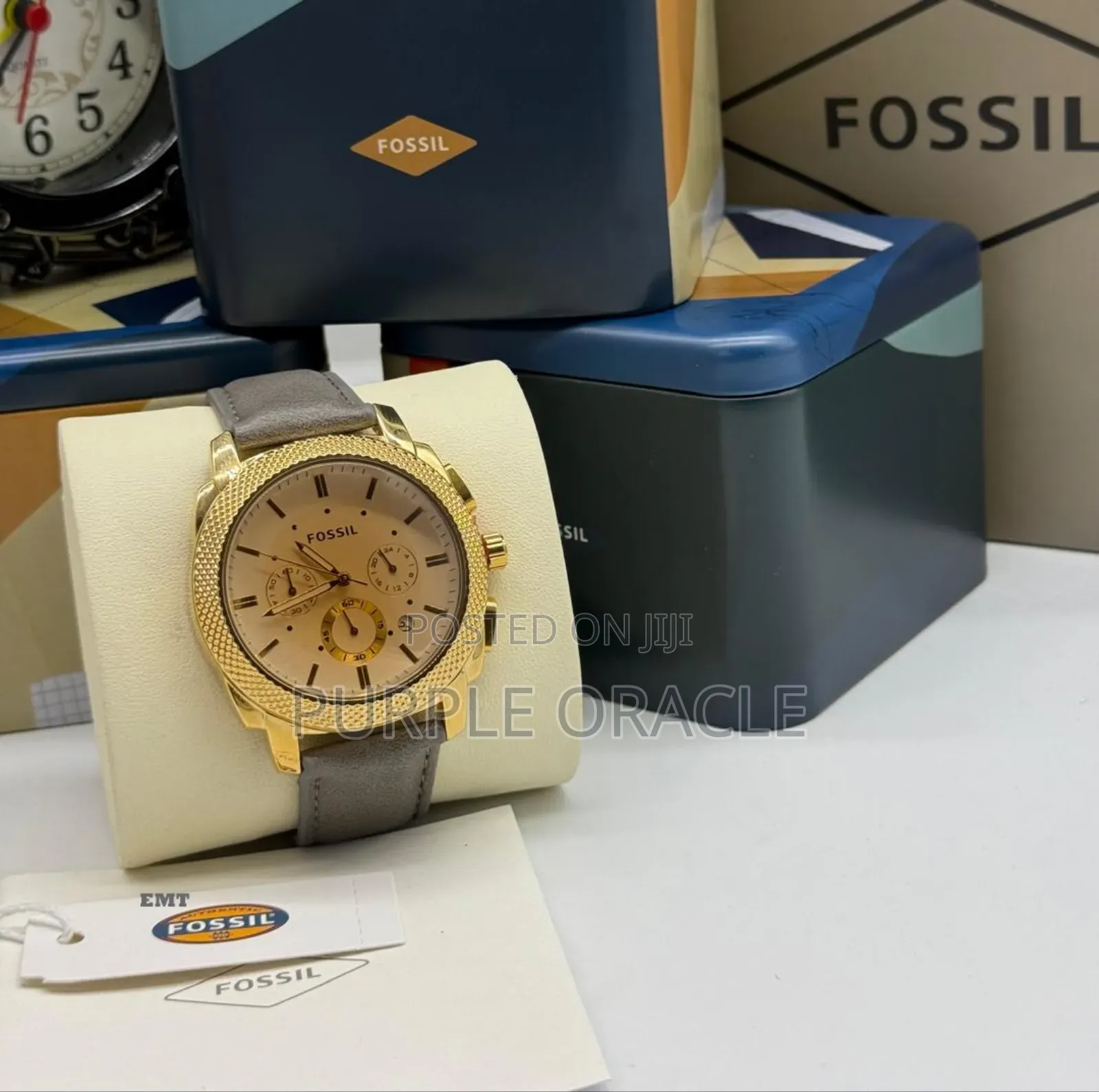 Fossil Chronograph Men's Watch With a Gold-Tone Case and Brown