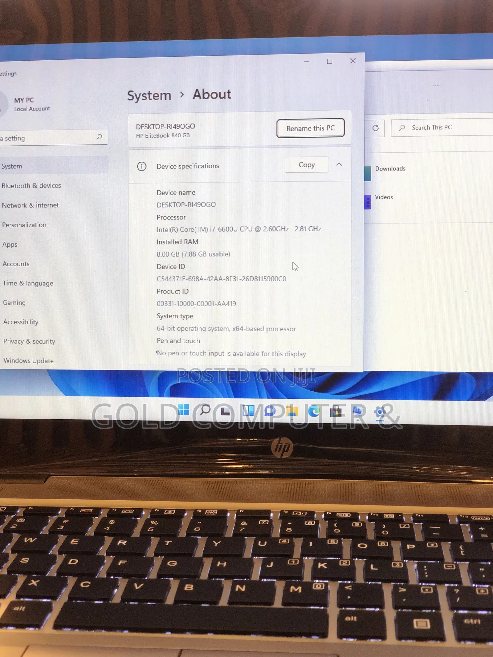 Laptop HP EliteBook 840 G3 8GB Intel Core i7 SSD 256GB