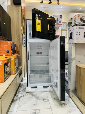 Ultra Modern Sleek Black Double Door Fridge 395l Gn-B392pxgb.
