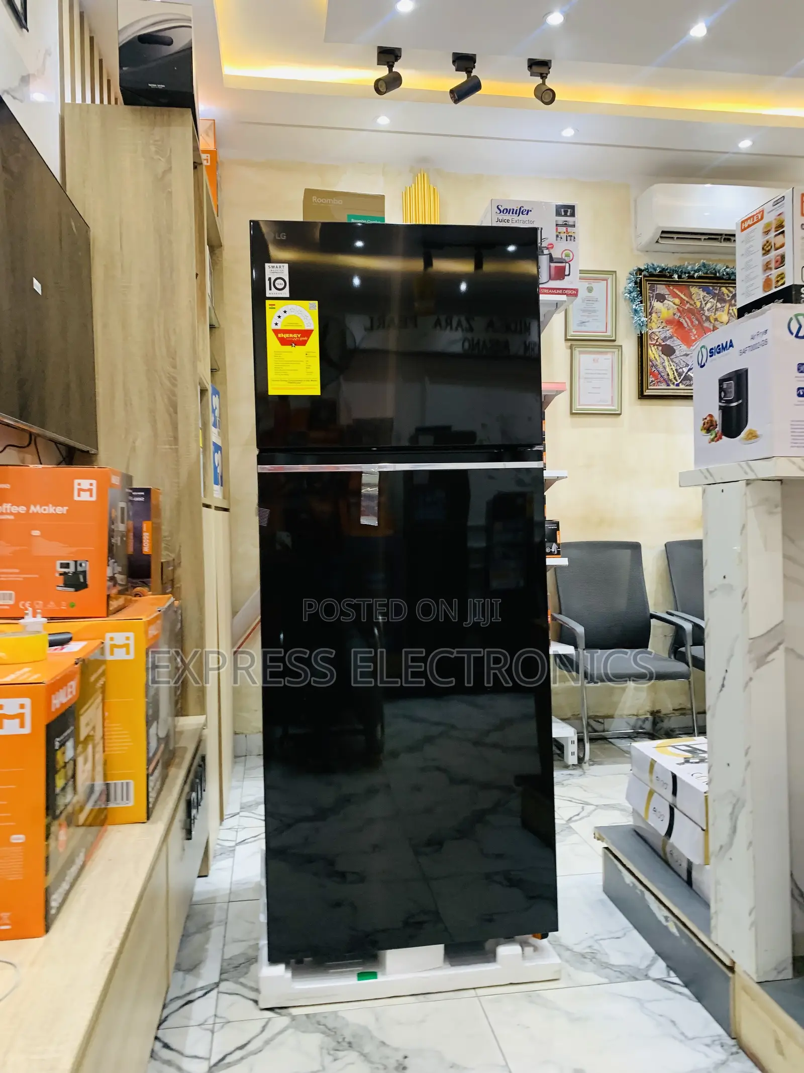 Hot  Deals on Lg Black Double Door Fridge 395l Gn-B392pxgb.