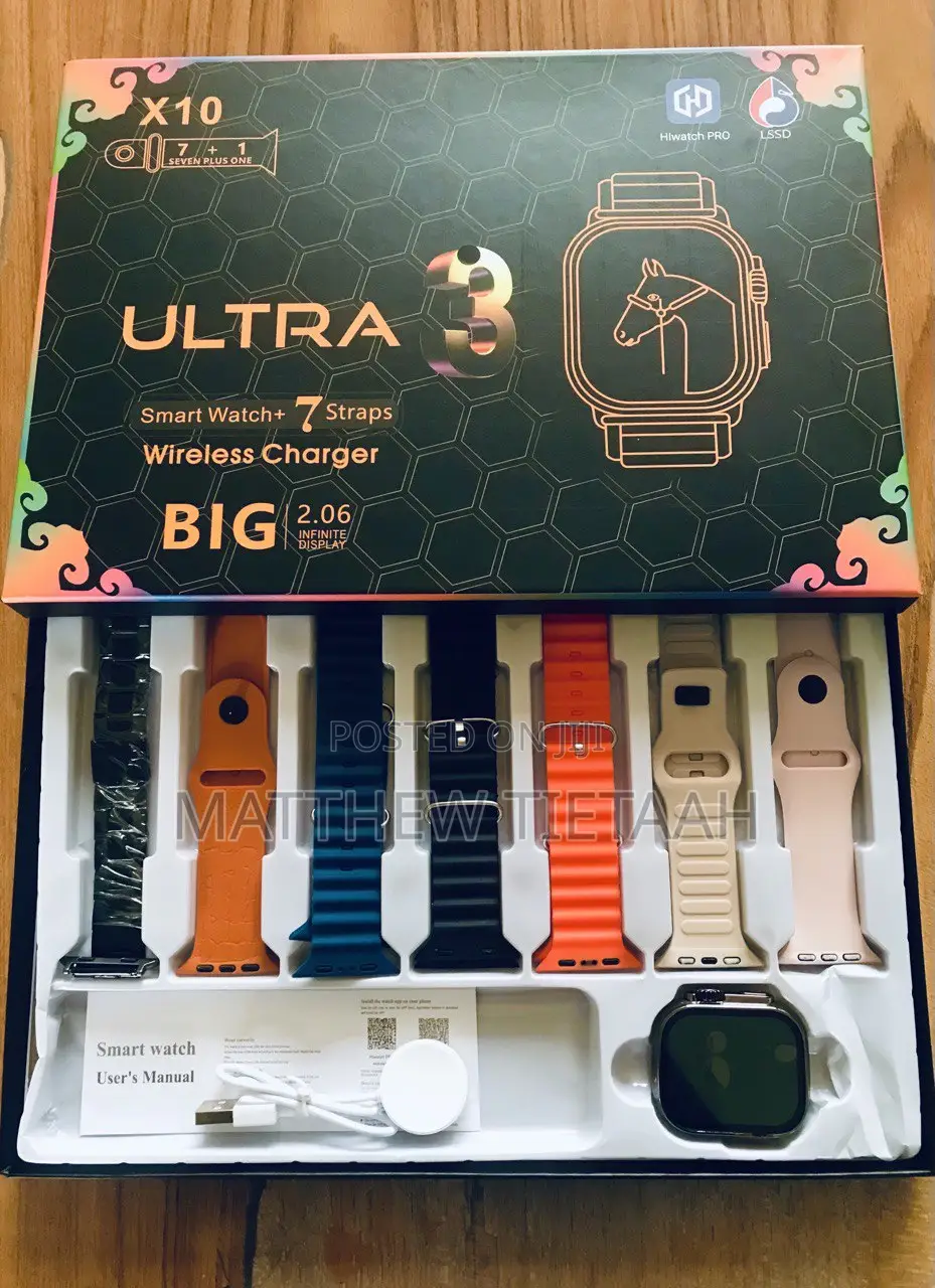 Smart Watch/ Smartwatch/ Watch/ Watches/ Bluetooth / Apple/ 7 Straps