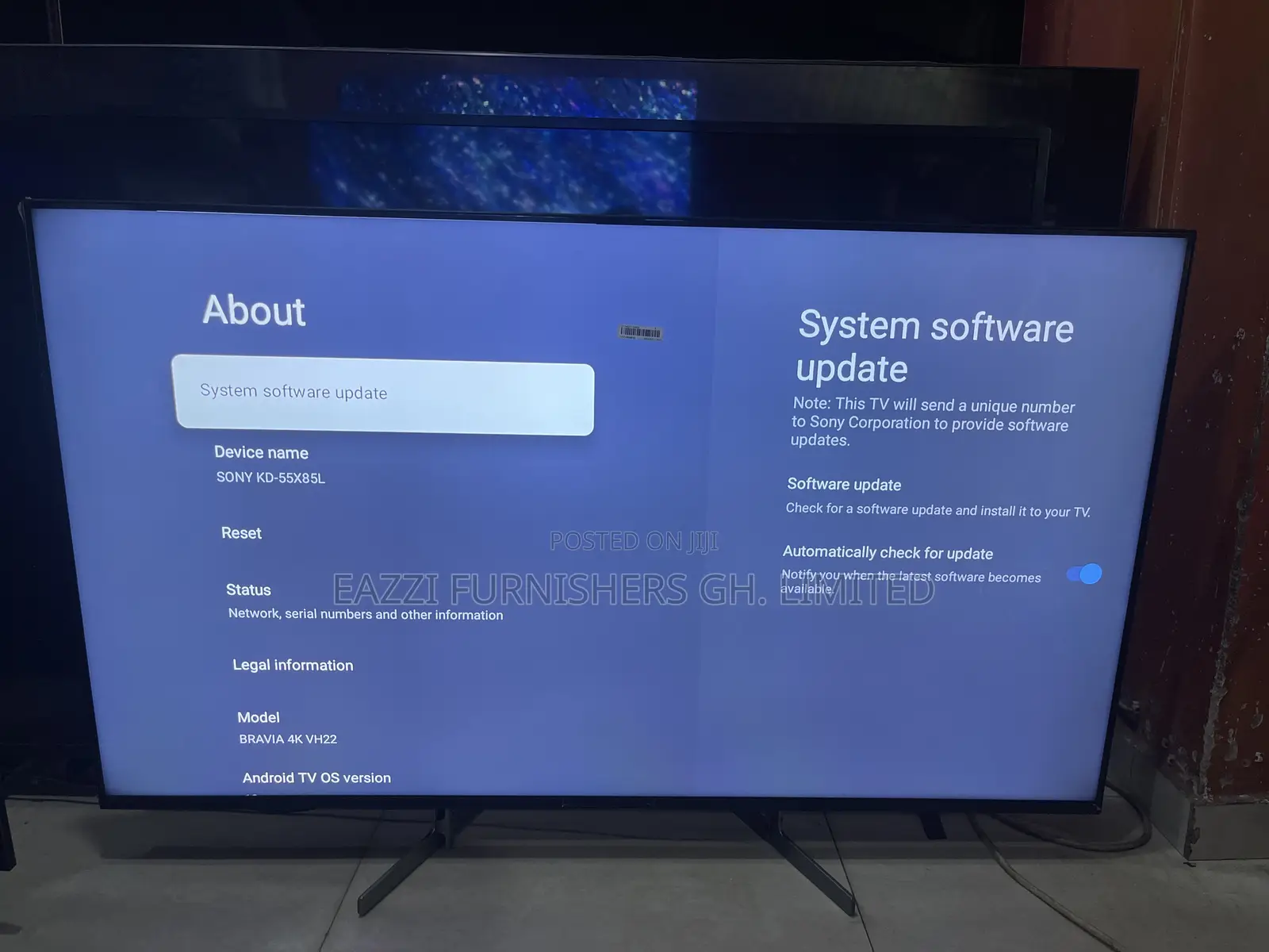 Sony Kd-55x85l Uhd HDR 55 Inche Smart at 120 Hz Apple Airplay 2 Uk Tv