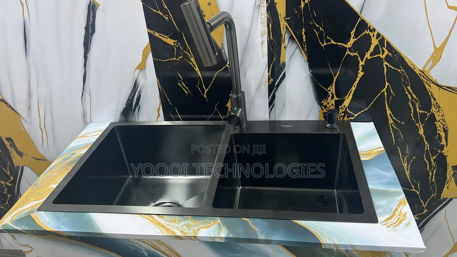 Double Nano Kitchen Sink With Tap & Accessories