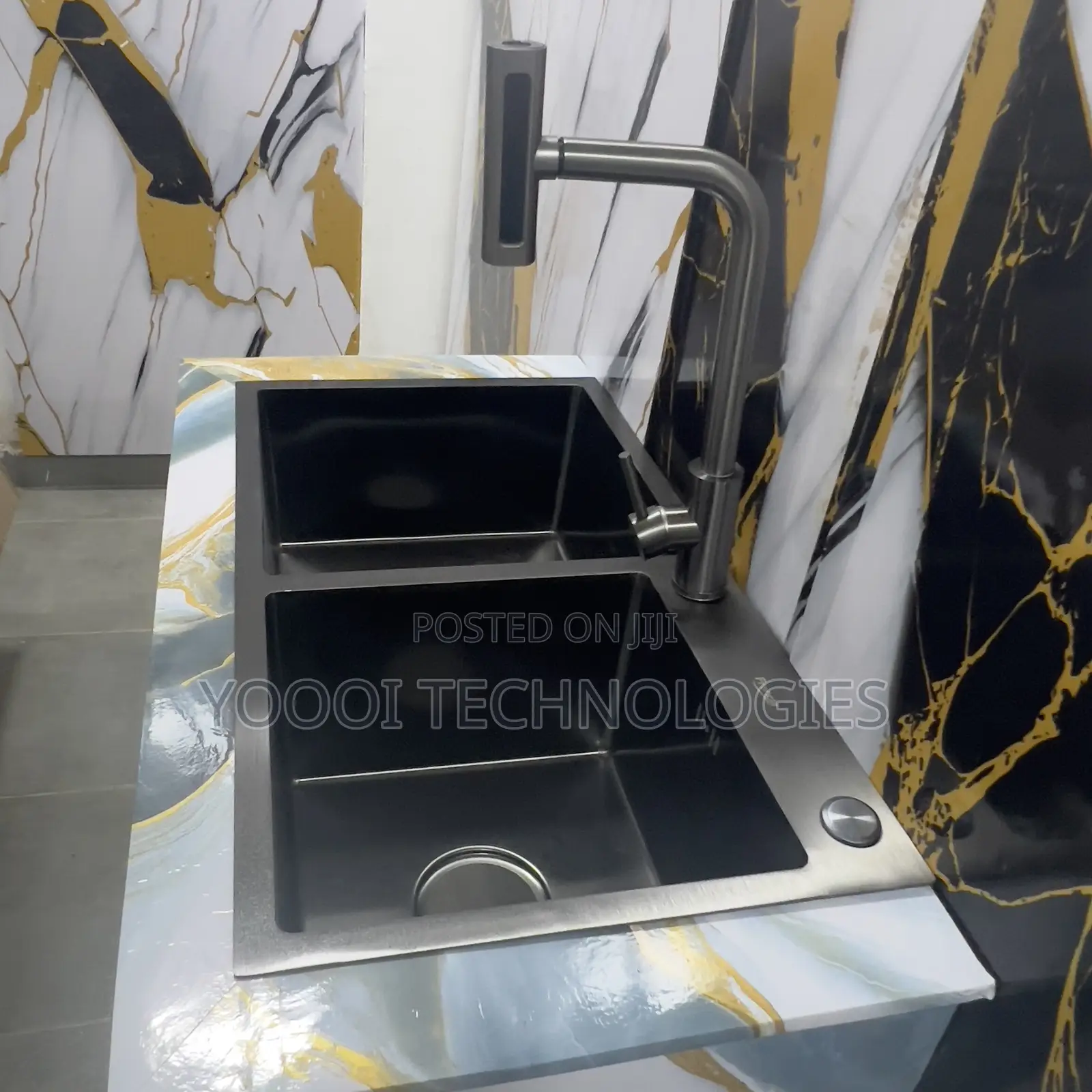 Double Nano Kitchen Sink With Tap & Accessories
