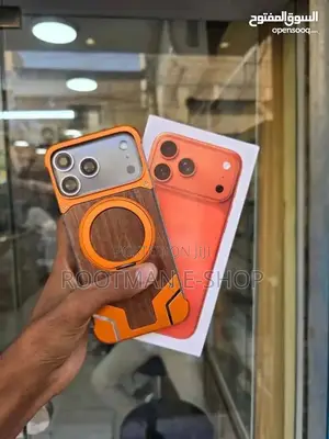 Metal and Wood Pattern Case for iPhone 17 Pro Max With Kickstand