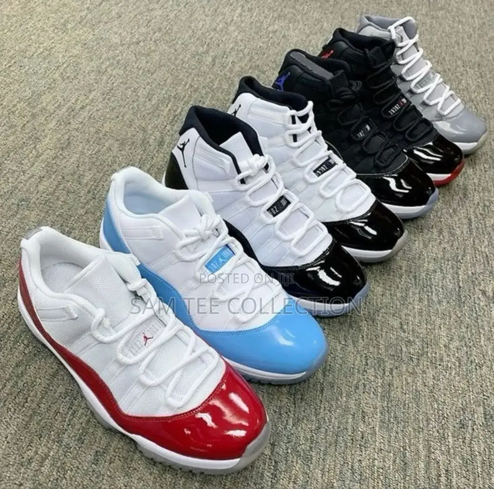 Nike Air Jordan 11 Low. Retro Concord. Black White and Blue White.