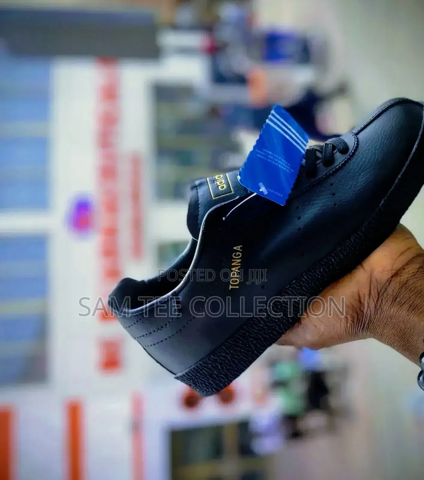 Leather Adidas - Topanga Sneakers All Black/ Black and White