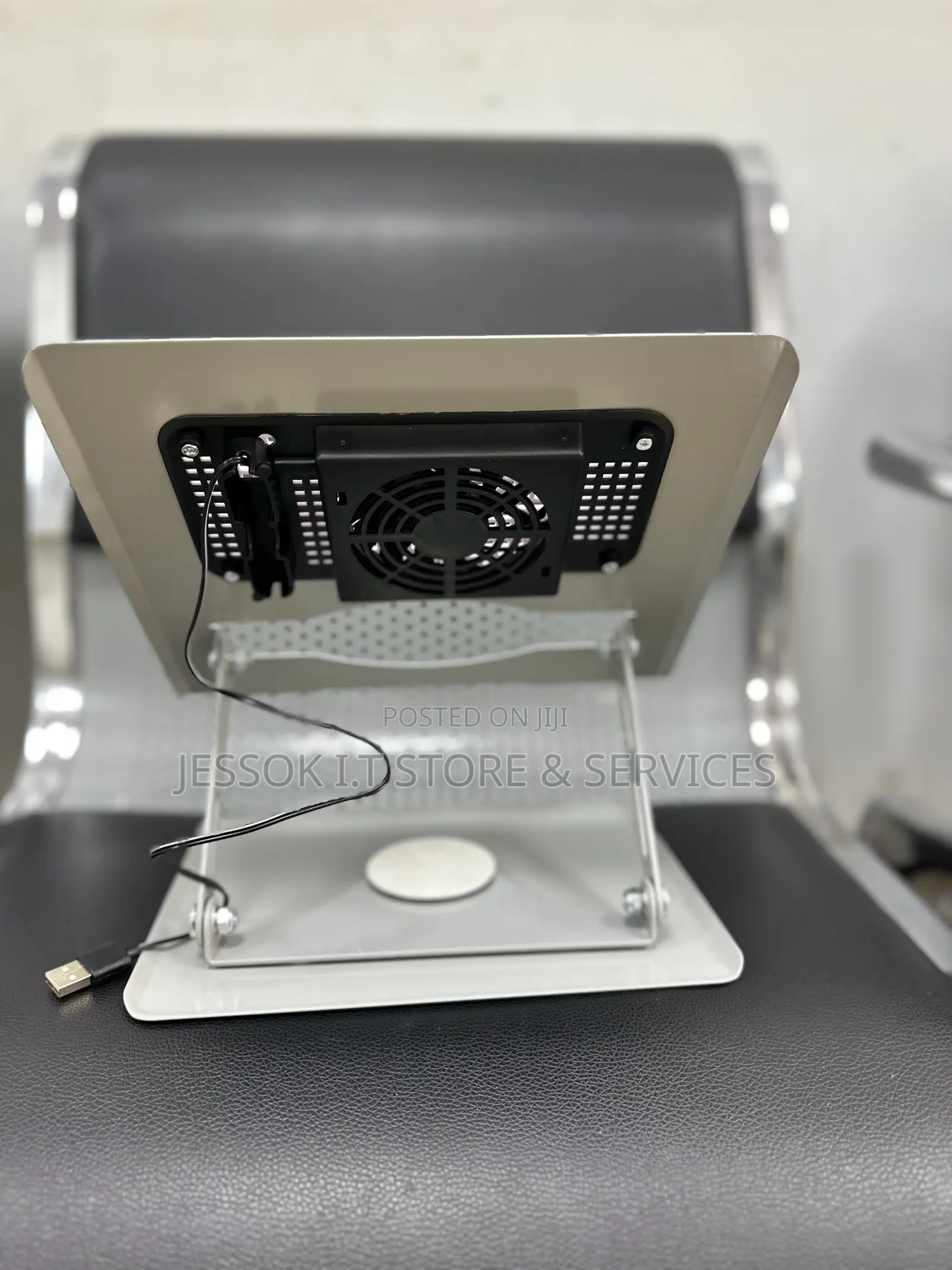 360 Rotating Metal Laptop Stand With Cooling Fan