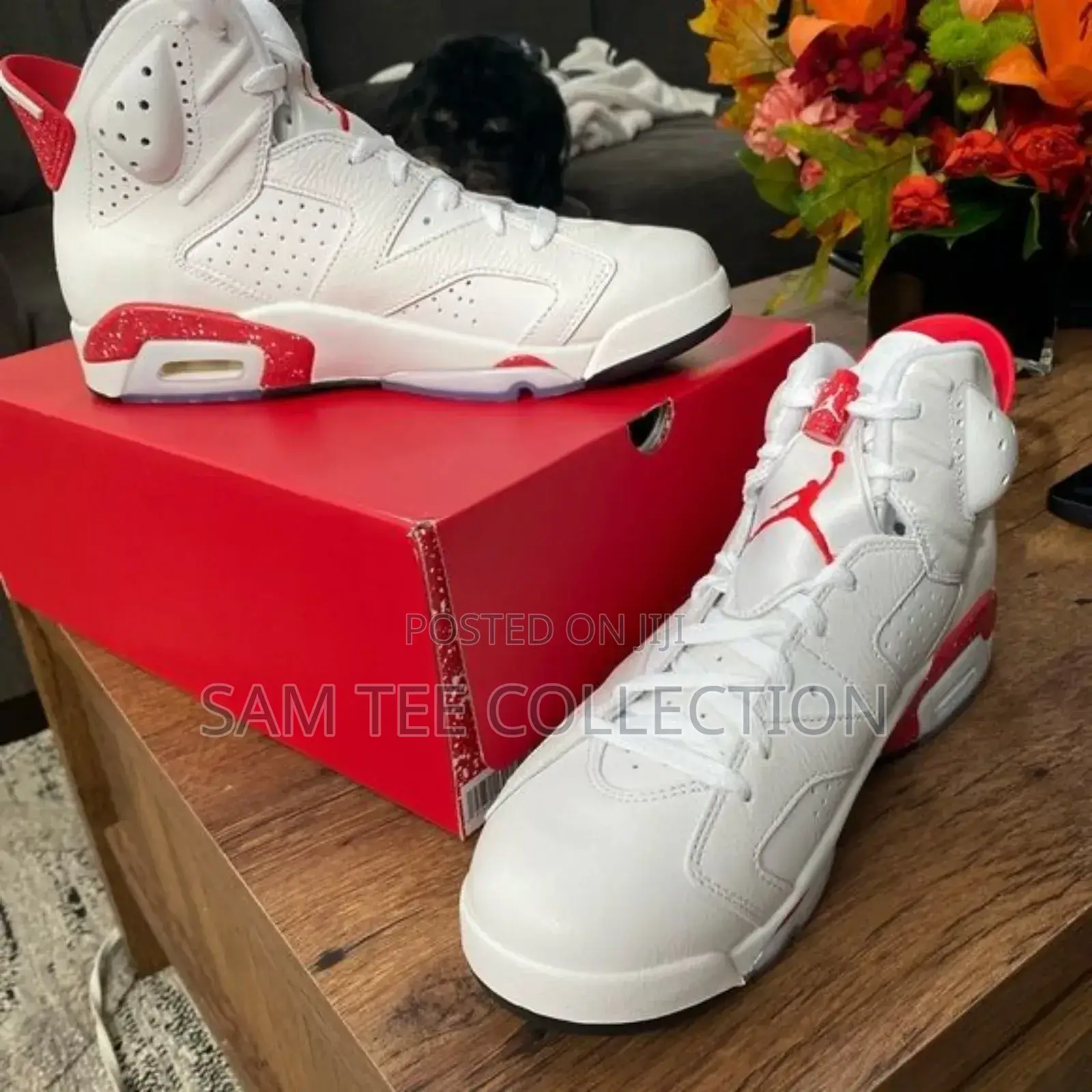 Jordan 6 Retro Fire Red White