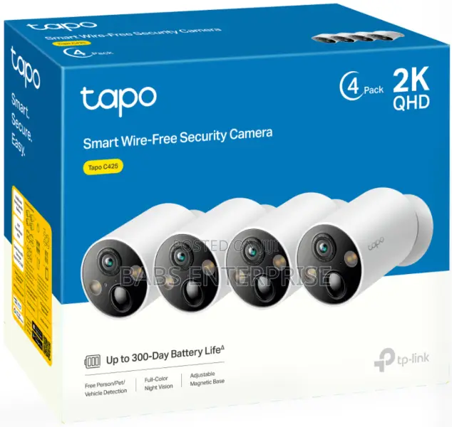 Tp-link Tapo C425 4-pack Battery-powered Outdoor Security Camera