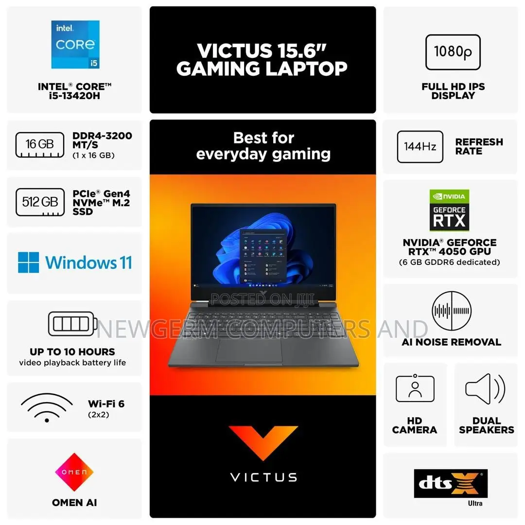 New Laptop HP Victus 15 16GB Intel Core i5 SSD 512GB