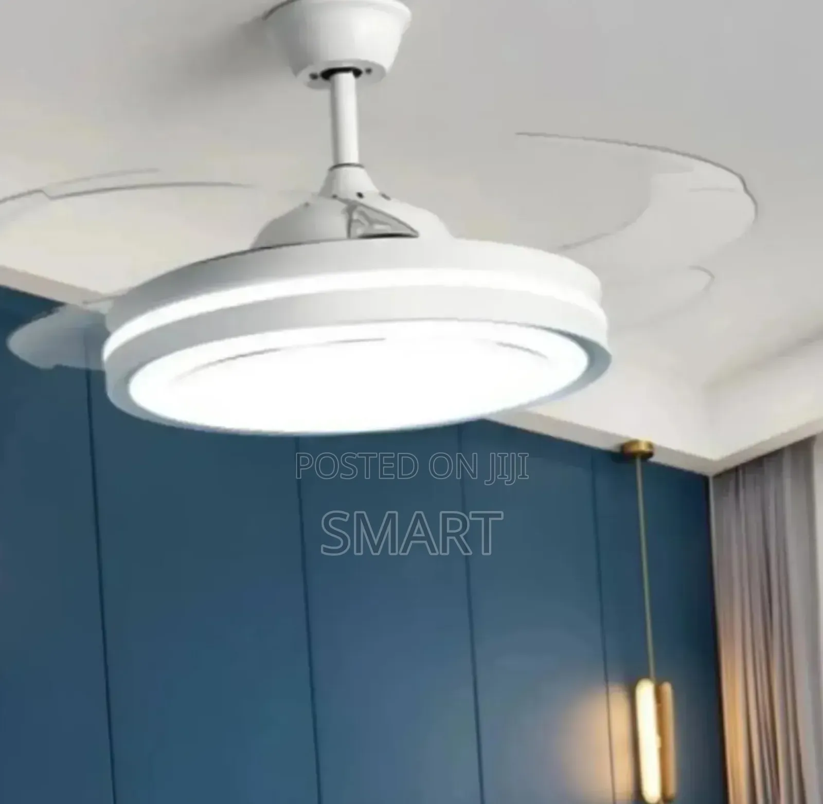 2in1 Modern Retractable Ceiling Fanlight + Remote Control