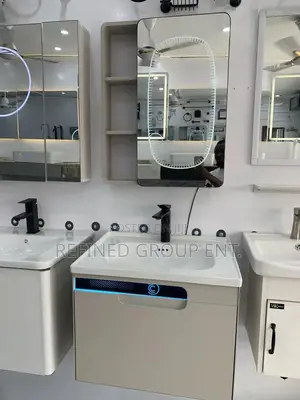 Basin With Mirror and Light
