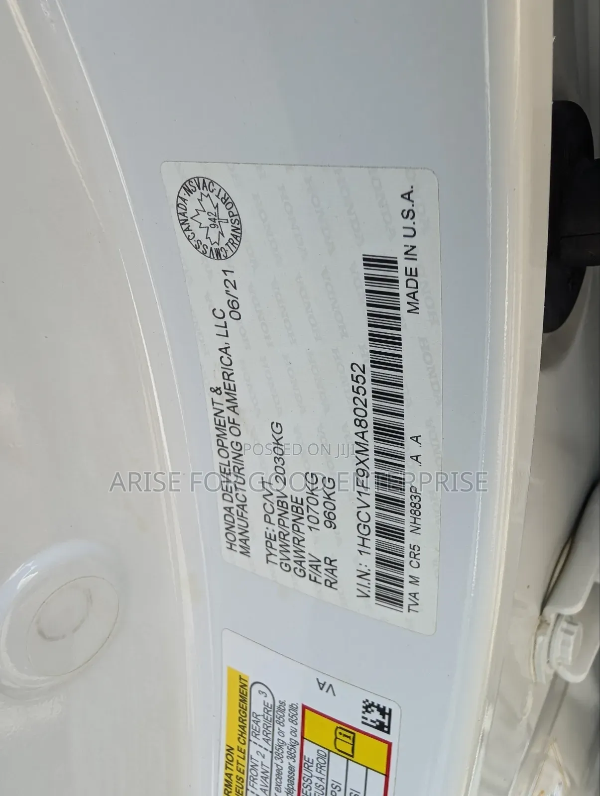 Honda Accord Touring 2.0T 2021 White