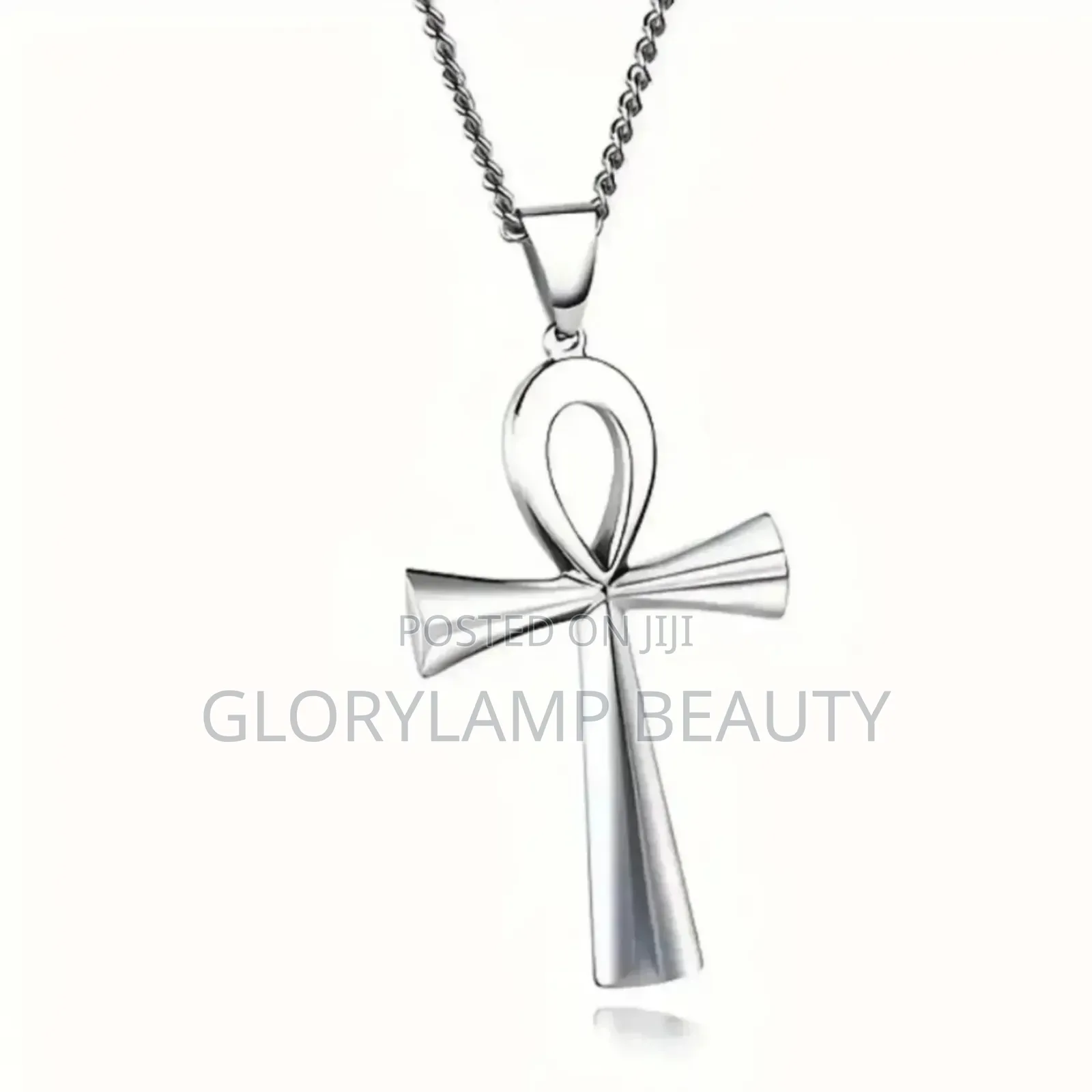 Classic Ankh Cross Pendant Necklace - Stainless Steel (Unisex)