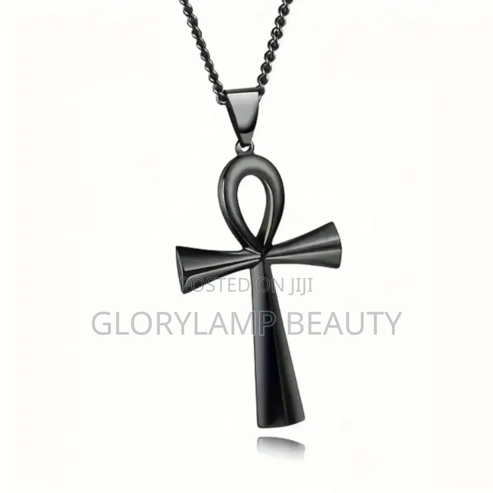 Classic Ankh Cross Pendant Necklace - Stainless Steel (Unisex)