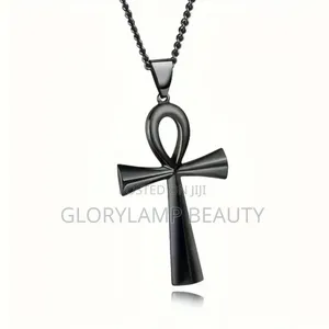 Classic Ankh Cross Pendant Necklace - Stainless Steel (Unisex)