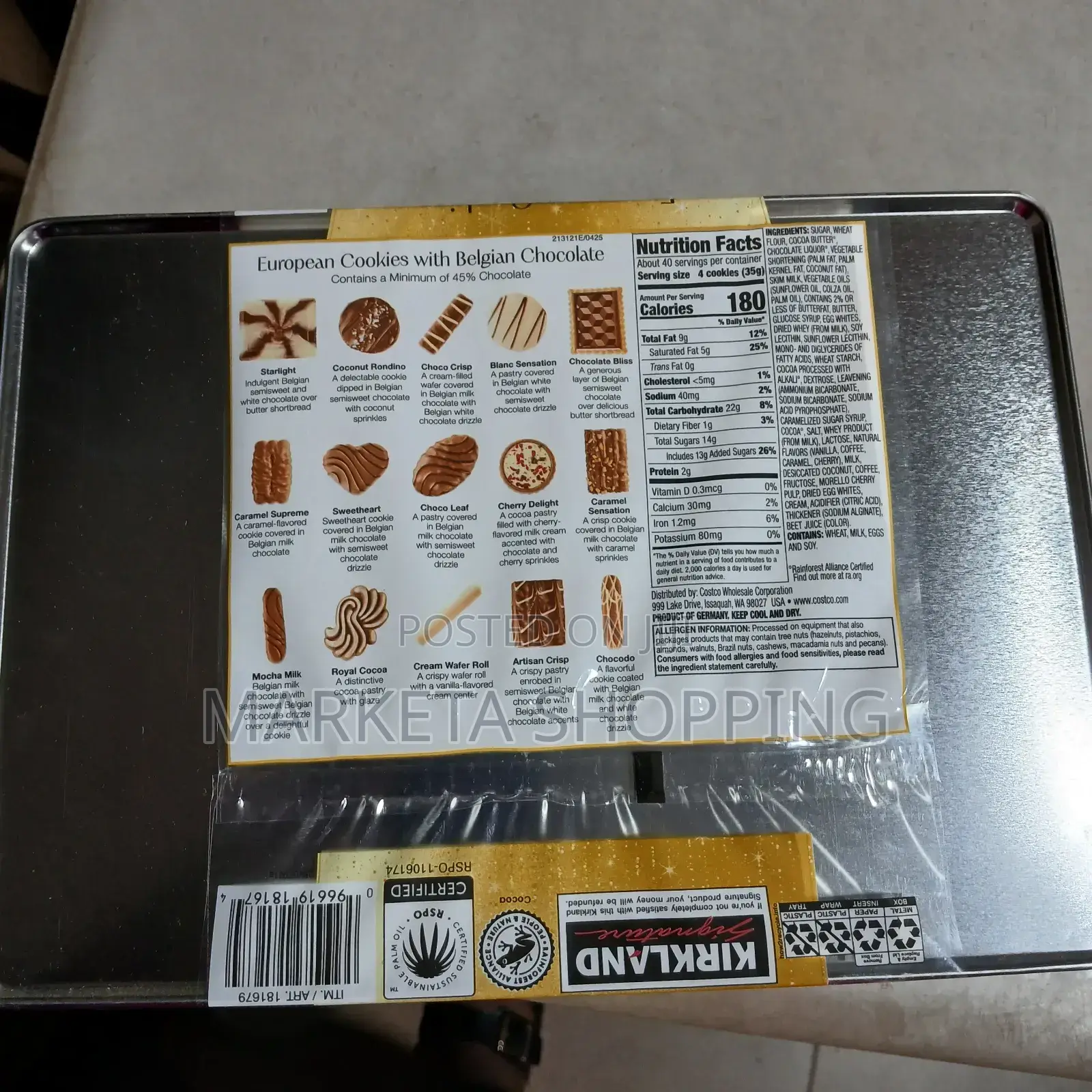 Kirkland European Cookies With Chocolate 1.4kg
