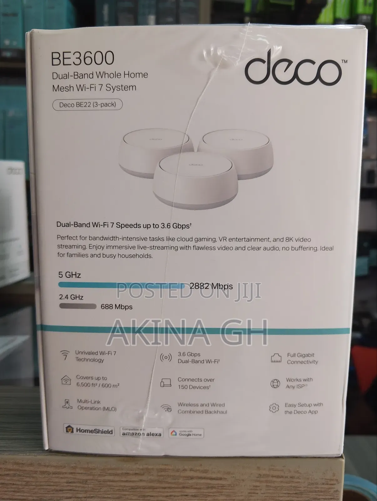 Tp-Link Deco Be22 3 Pack Wi-Fi 7 Be3600 Whole Home Mesh System