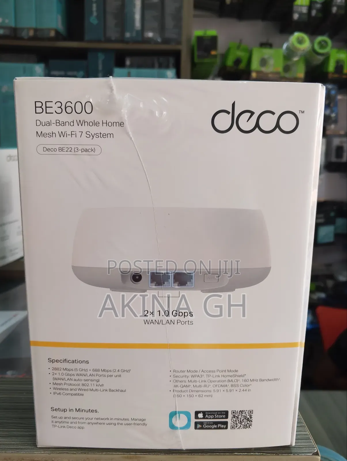 Tp-Link Deco Be22 3 Pack Wi-Fi 7 Be3600 Whole Home Mesh System