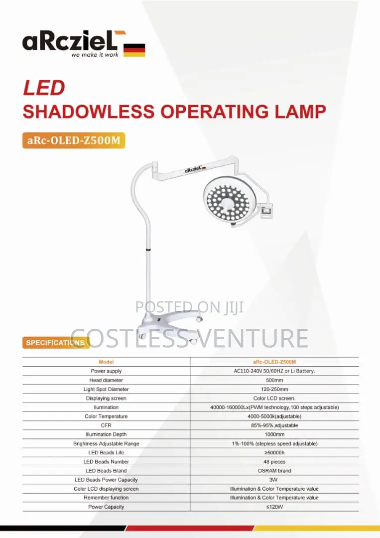 Arcziel Standing Led Operating Lamp (Arc-Oled-Z500m)