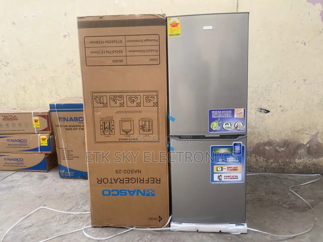 Nasco Nasd2-29 207liters Double Door Fridge