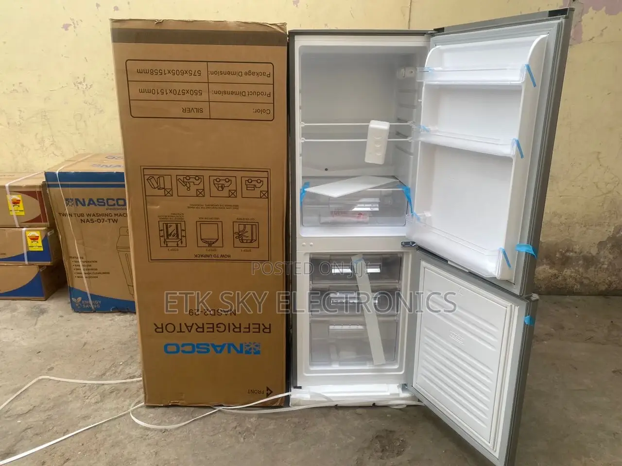 Nasco Nasd2-29 207liters Double Door Fridge