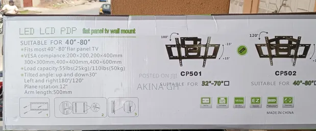 Full Motion Dual Arm Tv Wall Mount "40-80" 2