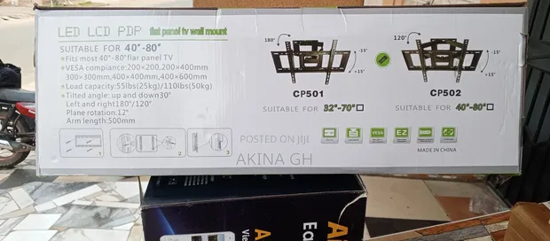 Full Motion Dual Arm Tv Wall Mount "40-80" 3