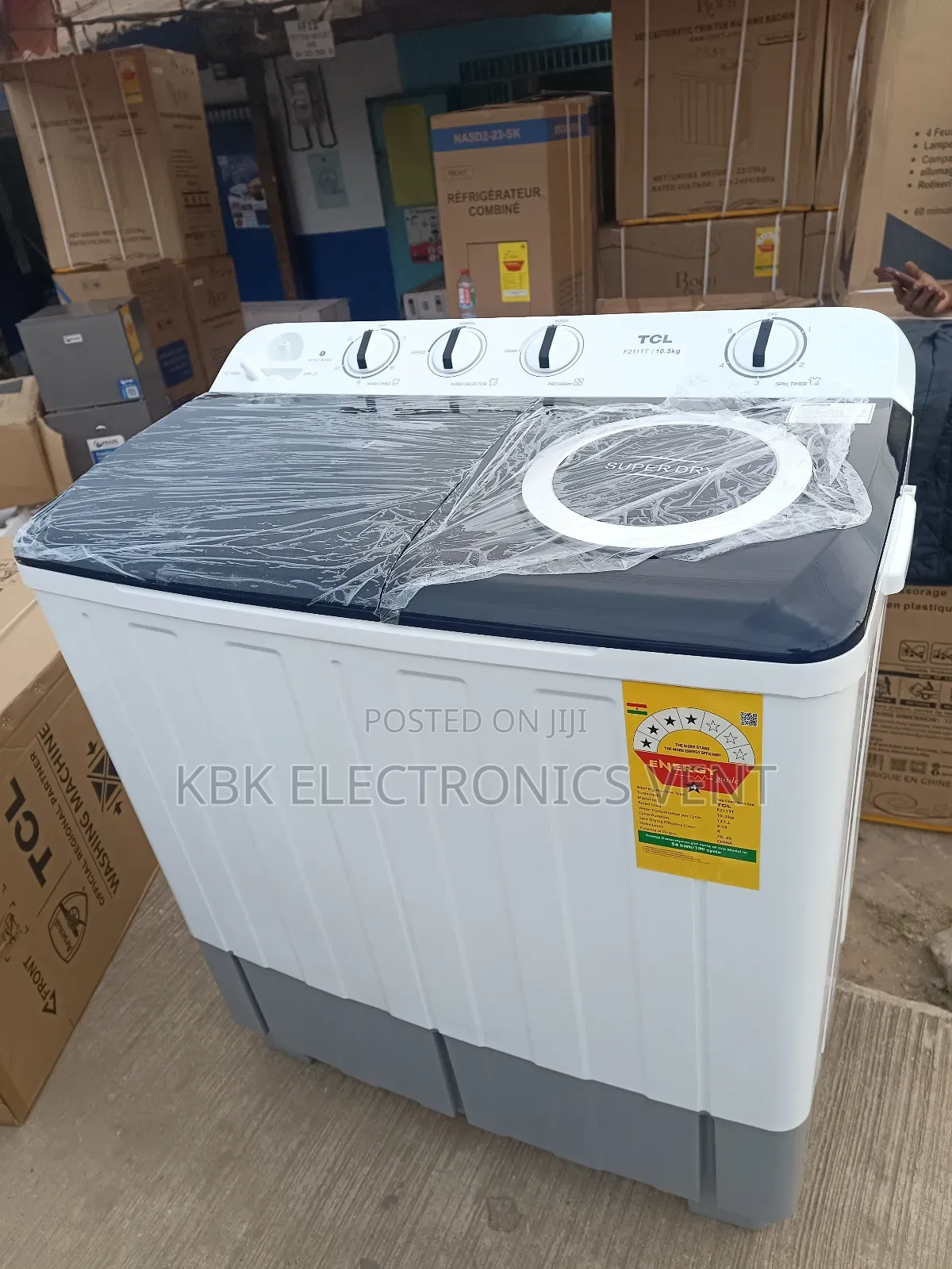 Tcl 10.5kg Twin Tub Washing Machine