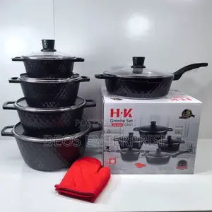 Luxury H.K. 12-Piece Die-Cast Granite Cookware Set