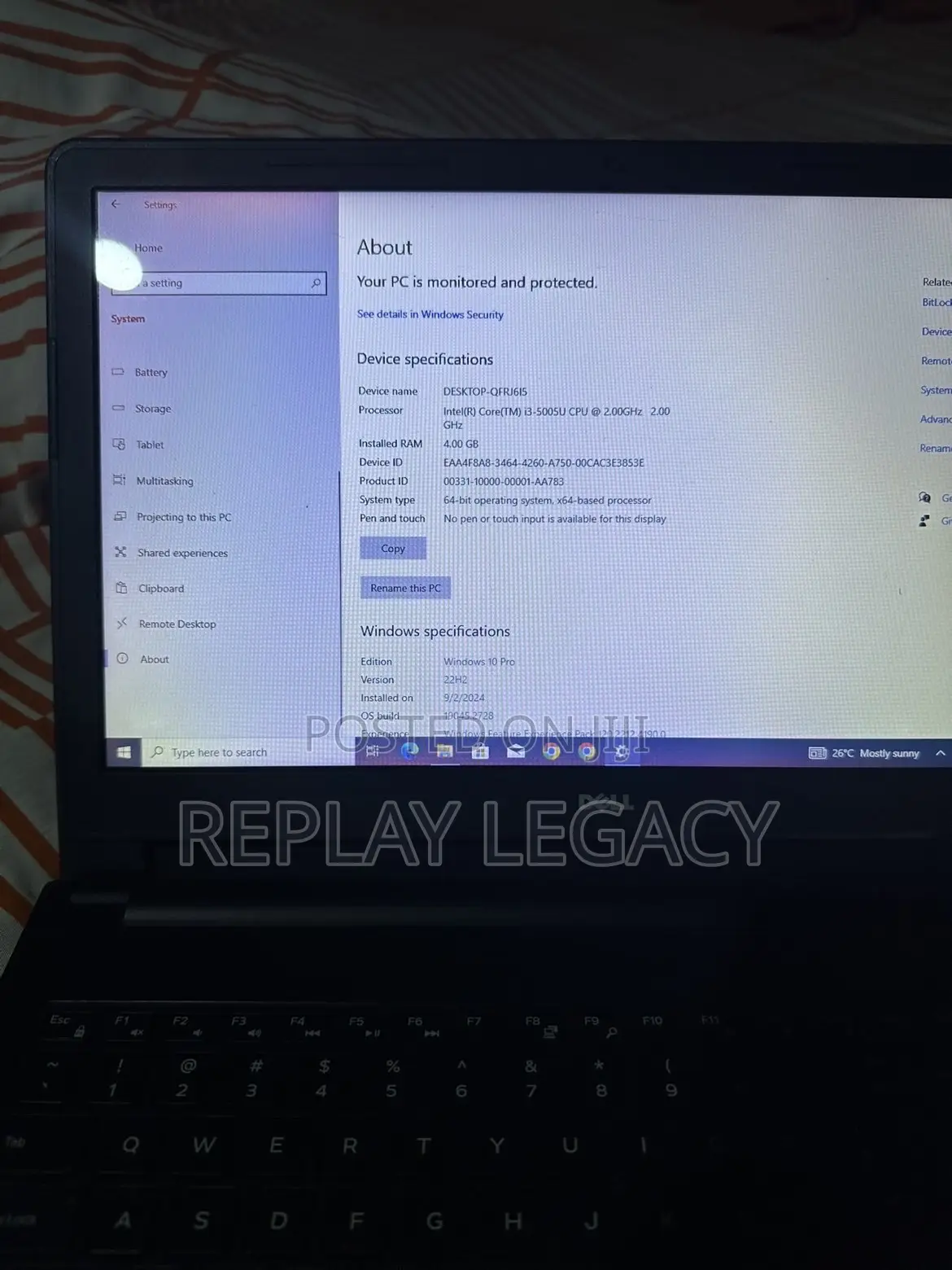 Laptop Dell Latitude 7390 4GB Intel SSD 16 GB