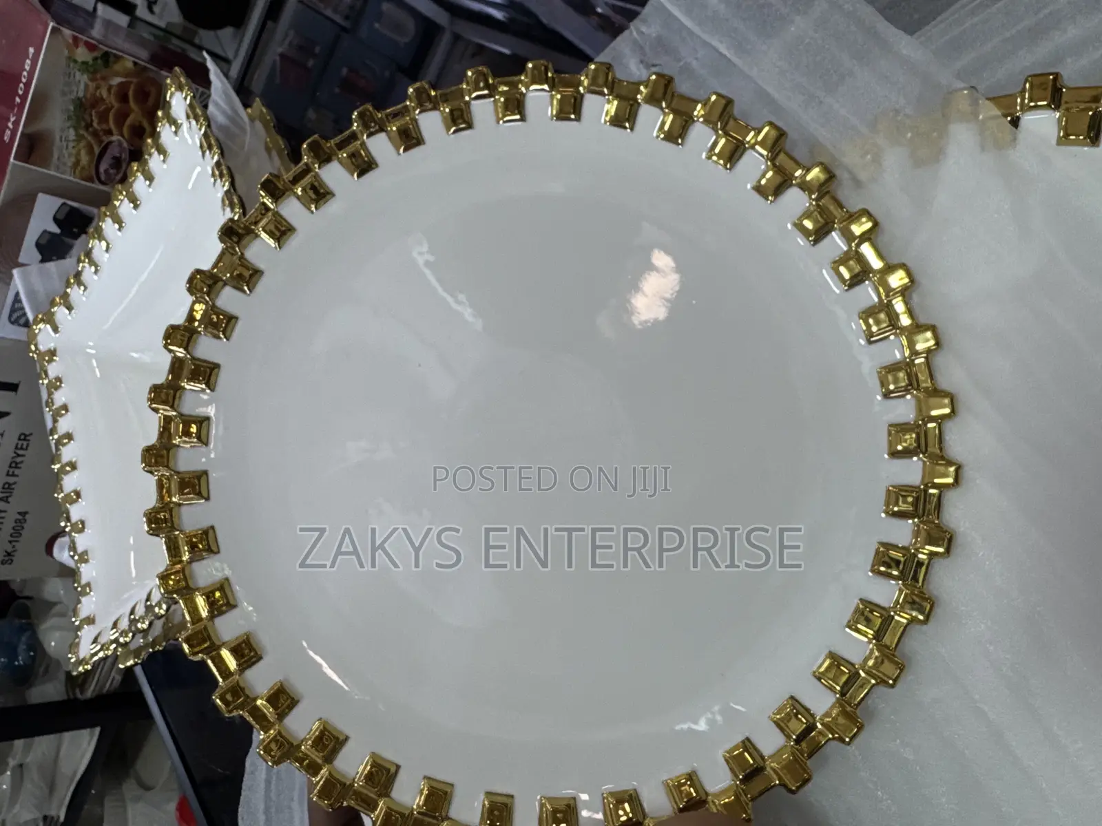 Ceramic Gold Plates 2pcs