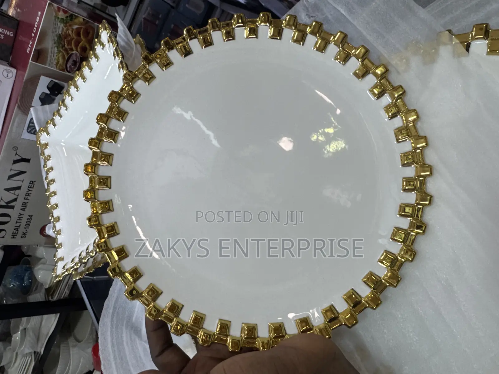 Ceramic Gold Plates 2pcs