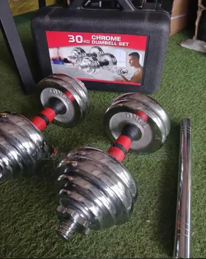 30kg Adjustable Chrome Dumbells Set