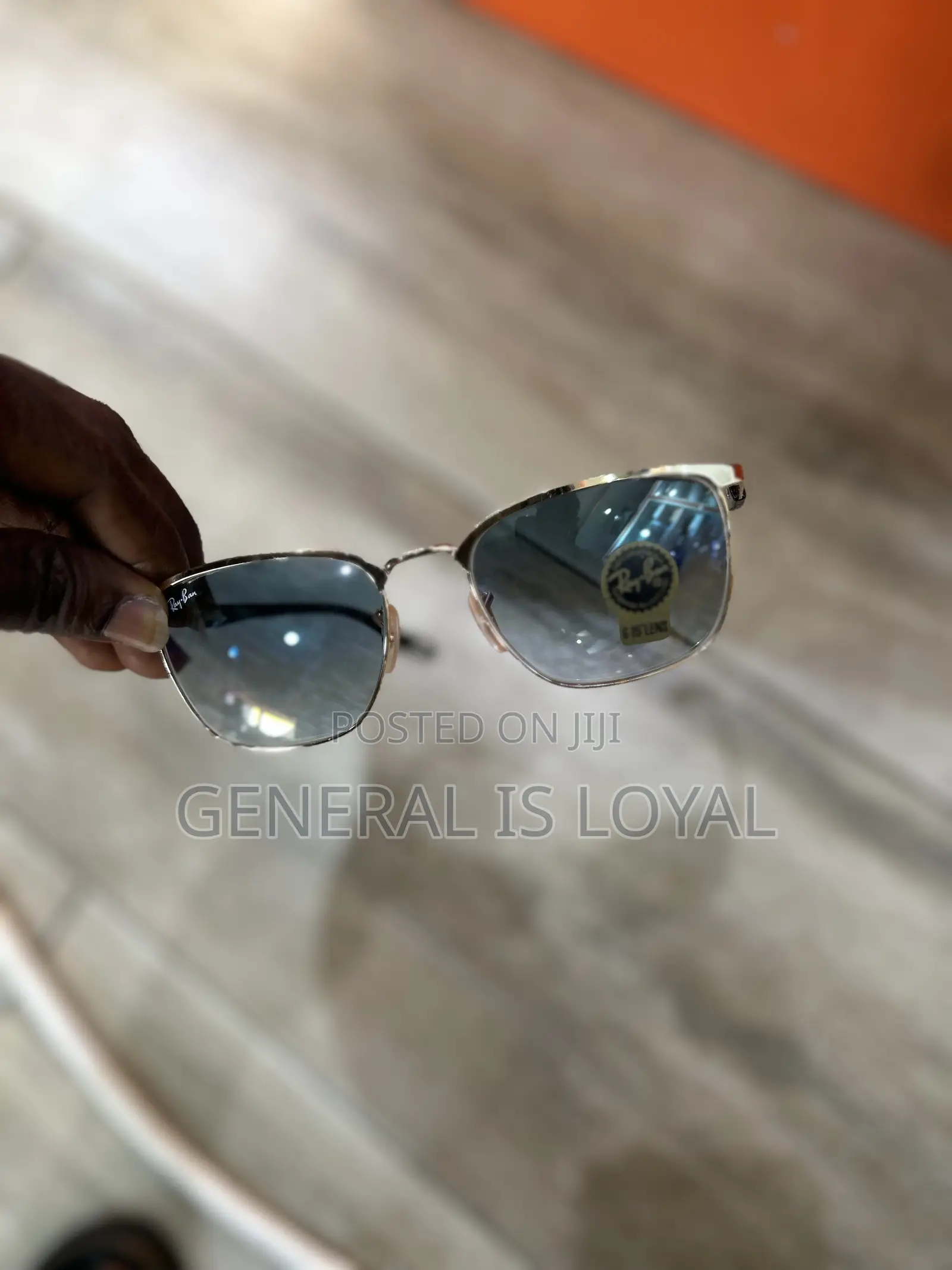 Rayban Gold Metal-frame Sunglasses