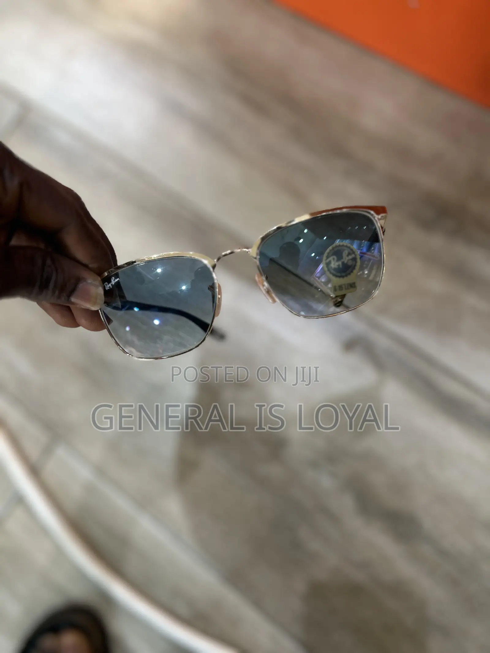 Rayban Gold Metal-frame Sunglasses