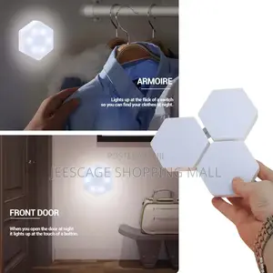 Hexagon Wall Light With Remote Control, Smart Touch Modular Led