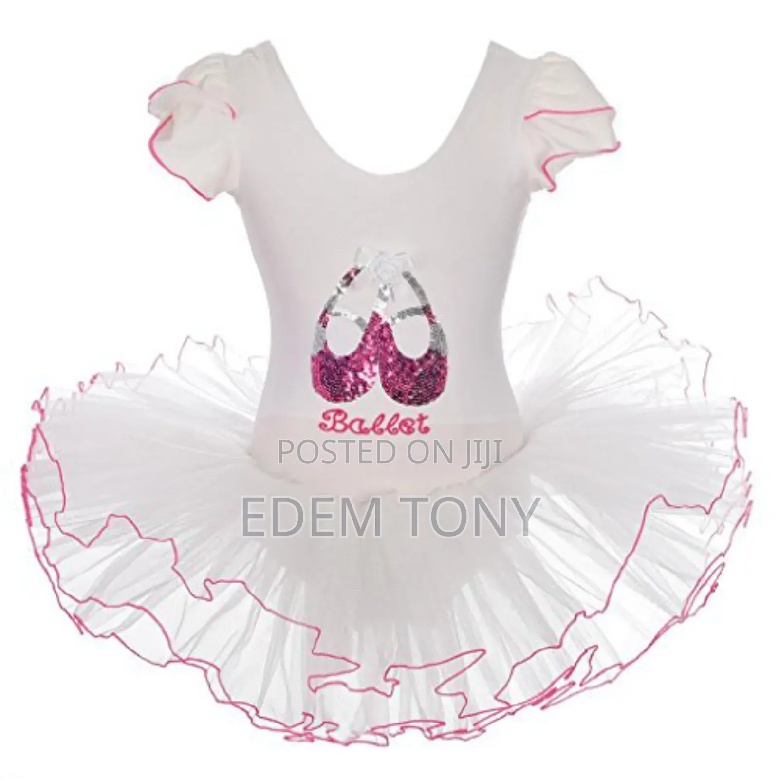 White Pink Ballet Dress ( 4-12yrs)