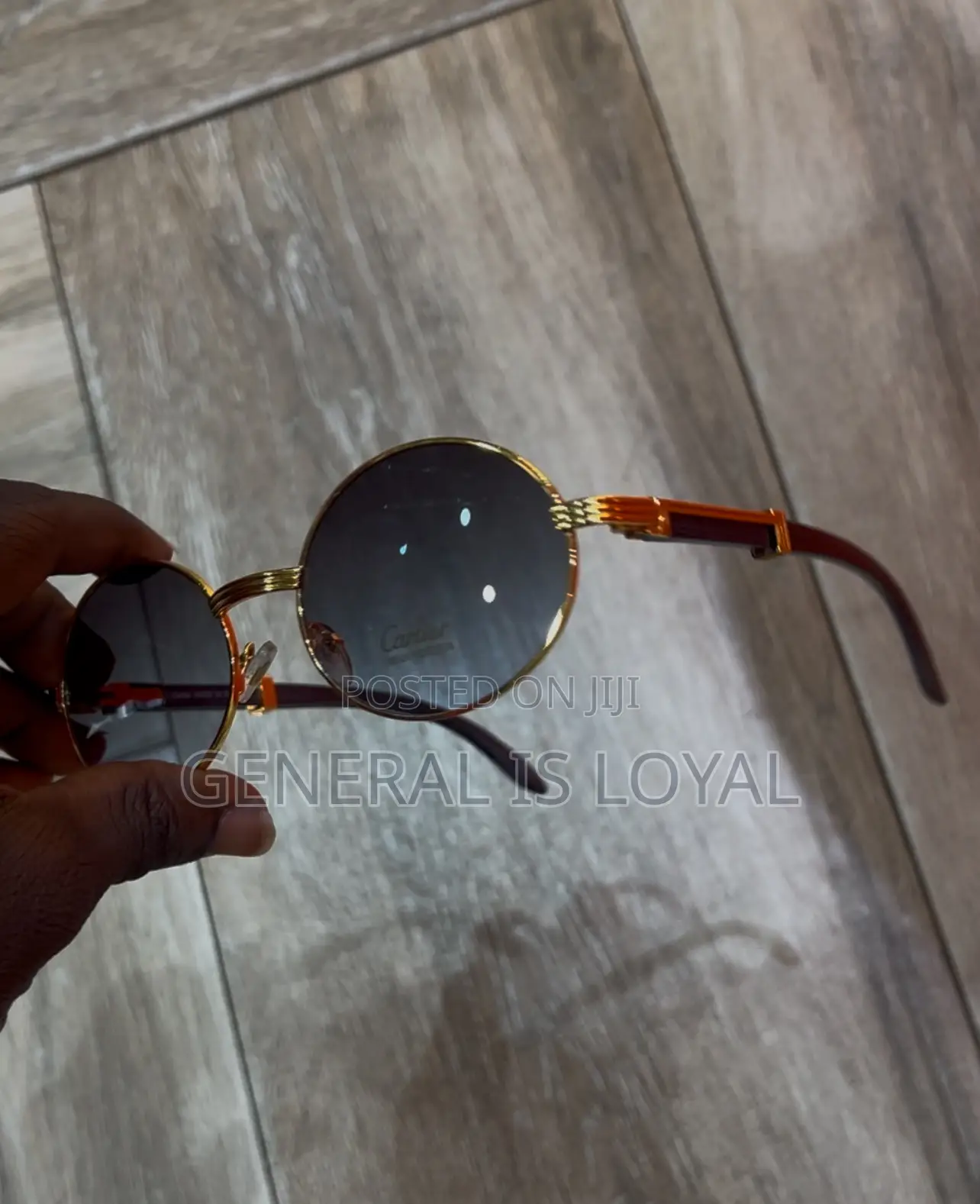 Cartier Giverny Gold And Wood Sunglasses  Brown Gradient Lenses